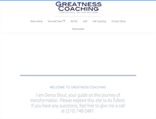 Tablet Screenshot of greatnesscoach.org